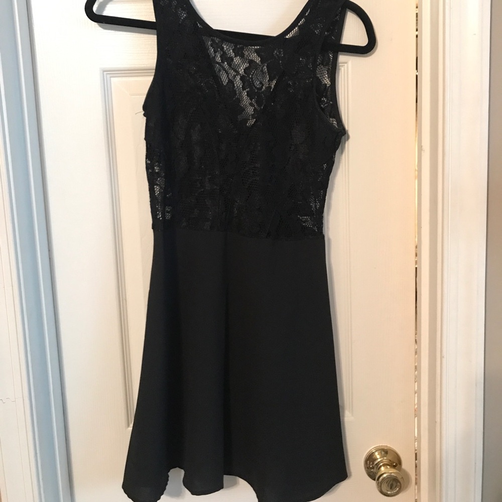 black lace dress